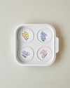 Floral Garden Melamin 4'lü Kahvaltılık 24,5x21,5 cm Renkli
