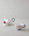 Florentis New Bone China Demlik Seti 400 – 290 ml Pembe - Yeşil