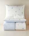 Flowery Kolay Ütülenir Çarşaflı Çift Kişilik Nevresim Takımı 200x220 cm Mavi - Yeşil
