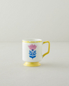 Gifty Flower New Bone China Kupa 310 ml Pembe-Sarı-Mavi