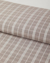 Glen Plaid İpliği Boyalı Çift Kişilik Nevresim Takımı 200x220 cm Koyu Bej