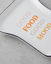 Good Mood Seramik Pasta Tabağı 13x19 cm Turuncu-Siyah