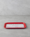 Happy New Year Metal Tepsi 35x23 cm Kırmızı