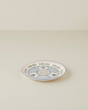 Harmony Talavera Porselen Pasta Tabağı 21 cm Beyaz - Lacivert
