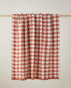 Houndstooth Koltuk Şalı 130x170 cm Turuncu