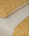 Leafy Braid Çift Kişilik Nevresim Takımı 200x220 cm Hardal