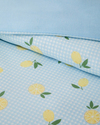 Lemon Breeze Kolay Ütülenir Çift Kişilik Nevresim Seti 200x220 cm Mavi-Sarı