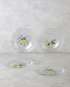 Lemon Cam 4'lü Pasta Tabağı 19 cm Sarı-Yeşil