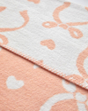 Love Bow Pamuklu Bebe Battaniye 100x120 cm Somon