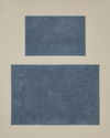 Macaroni Kaydırmaz Taban Banyo Paspası Seti 60x90 + 40x60 cm Mavi