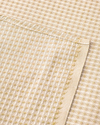 Modern Grid Çift Kişilik Pike 180x220 cm Sarı