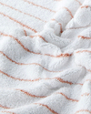 Mono Stripe Pamuk Ayak Havlusu 50x70 cm Beyaz - Pembe