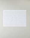 Mono Stripe Pamuk Ayak Havlusu 50x70 cm Beyaz - Mavi