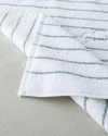 Mono Stripe Pamuk Ayak Havlusu 50x70 cm Beyaz - Gri