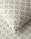 Ornament Petal Kolay Ütülenir Çift Kişilik Nevresim Seti 200x220 cm Pembe - Yeşil