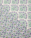 Ornament Petal Kolay Ütülenir Tek Kişilik Nevresim Seti 160x220 cm Lila-Yeşil