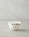 Retro Hearty New Bone China Kase 10 cm Beyaz - Mavi