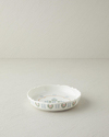Retro Paisley New Bone China Çukur Tabak 19 cm Beyaz - Mavi