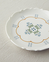 Retro Paisley New Bone China Pasta Tabağı 18 cm Beyaz - Mavi