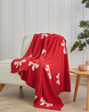 Ribbon Joy Koltuk Şalı 130x170 cm Kırmızı