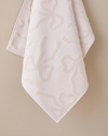 Romance Ribbon Pamuk Jakarlı Banyo Havlusu 90x150 cm Pudra