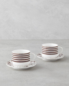 Sedona New Bone China 4 Parça 2 Kişilik Çay Fincanı Takımı 230 ml Kahverengi