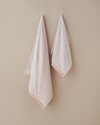 Stripe Edge Pamuk Banyo Havlusu 70x140 cm Pudra