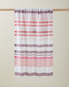 Sunjoy Rejenere Çizgili Peştamal 80x150 cm Pembe-Mor