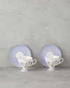 Valentina New Bone China 4 Parça 2 Kişilik Kahve Fincan Takımı 80 ml Lila