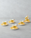Vanilla Mood New Bone China 12 Parça 6 Kişilik Kahve Fincan Takımı 90 ml Sarı