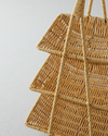 Wicker Plastik Rattan Katlı Servis 26x22x44 cm Açık Kahverengi
