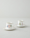 Wishful Bone Porselen 4 Parça 2 Kişilik Kahve Fincan Takımı 90 ml Kırmızı - Yeşil