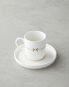 Wisteria New Bone China 12 Parça 6 Kişilik Kahve Fincan Takımı 90 ml Beyaz