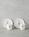 Wisteria New Bone China 12 Parça 6 Kişilik Kahve Fincan Takımı 90 ml Beyaz