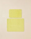 Zigzag Line Kaydırmaz Taban Banyo Paspası Seti 60x80 cm + 40x60 cm Limon Yeşili