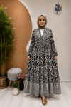 ASEL ELBİSE SİYAH TAŞ