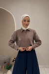 BEYMN TAŞLI GÖMLEK Vizon