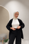 ÇIMALI KREP PANTOLON Siyah