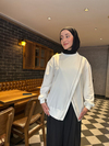 FERMUAR DETAYLI SWEAT Beyaz