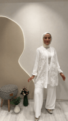 GÜPÜRLÜ KİMONO Beyaz
