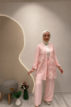 GÜPÜRLÜ KİMONO Pembe