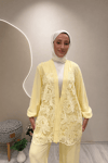 GÜPÜRLÜ KİMONO Sarı