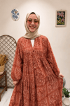 HANIMELİ ELBİSE Kiremit