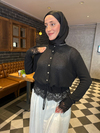 HM DANTELLİ HIRKA Siyah