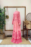 İPLİ ETNİK ELBİSE PEMBE