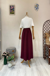 KREP PANTOLON ETEK Bordo