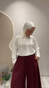 KREP PANTOLON ETEK Bordo
