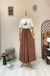 KREP PANTOLON ETEK Camell