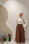 KREP PANTOLON ETEK Camell