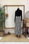 LADEN GEOMETRİK ETEK Siyah